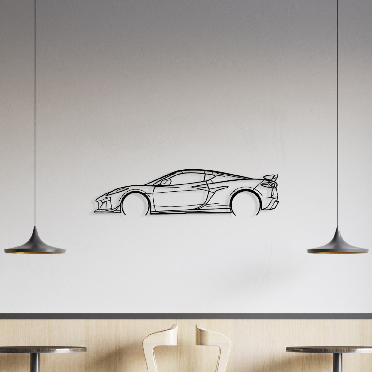 CHEVROLET - CORVETTE C8 Z06 - DÉCORATION MURALE EN MÉTAL