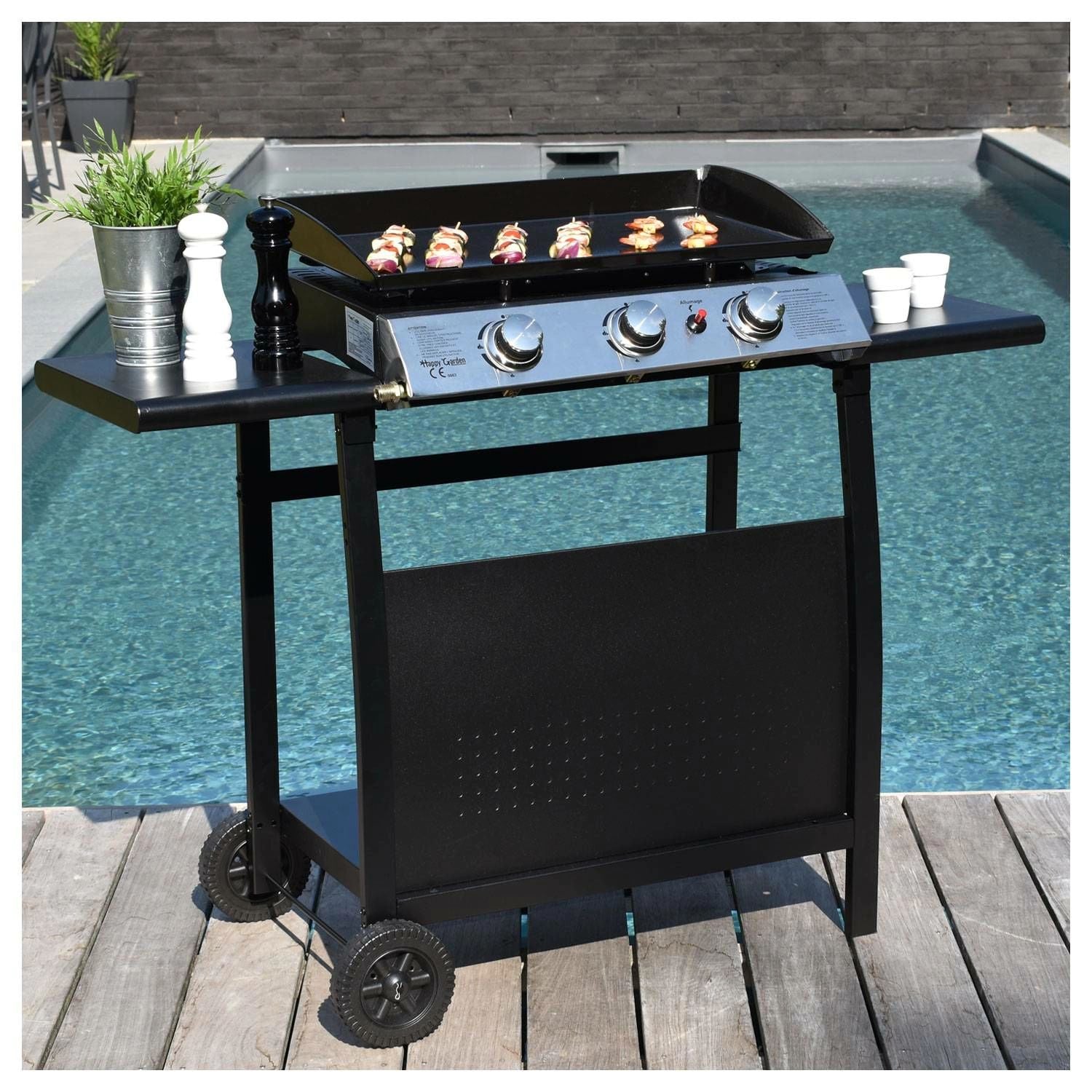 COOKER - Plancha au Gaz II avec Chariot