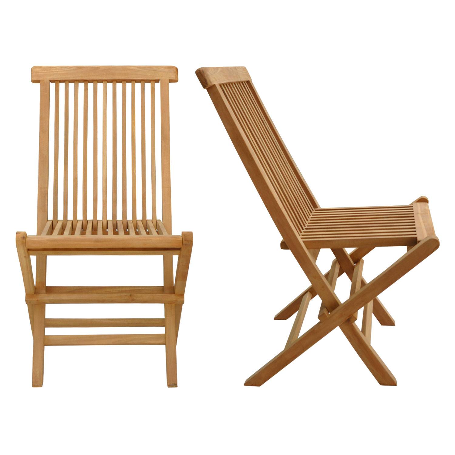 SALENTO Lot de 2 Chaises en Teck