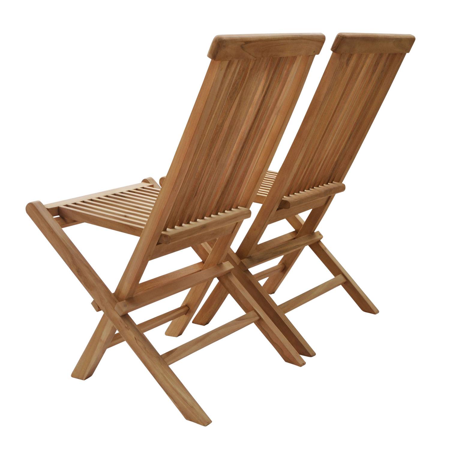 SALENTO Lot de 2 Chaises en Teck
