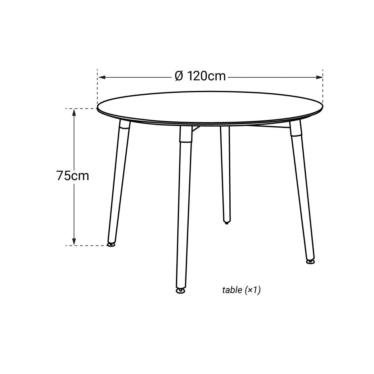 SENJA - Table Ronde 120 CM