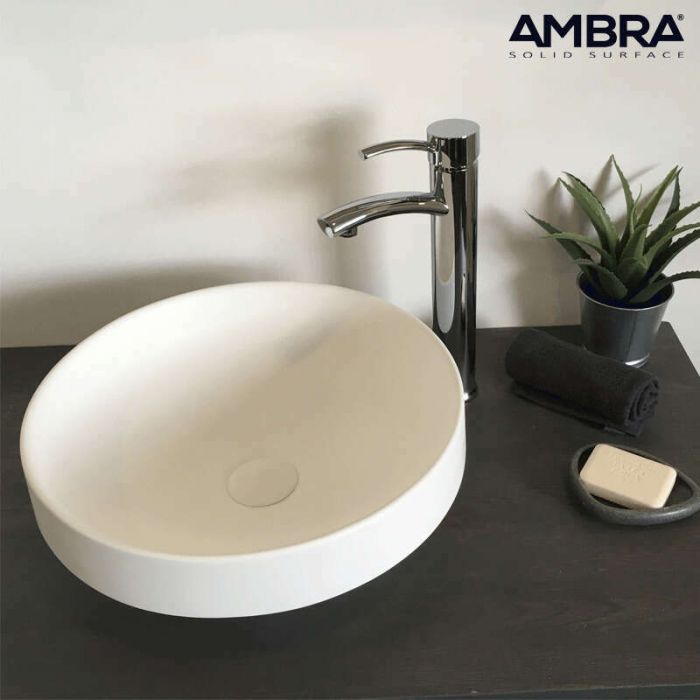 Colección Ambra - Lavabo semiencastrado de solid Surface - LUCIA