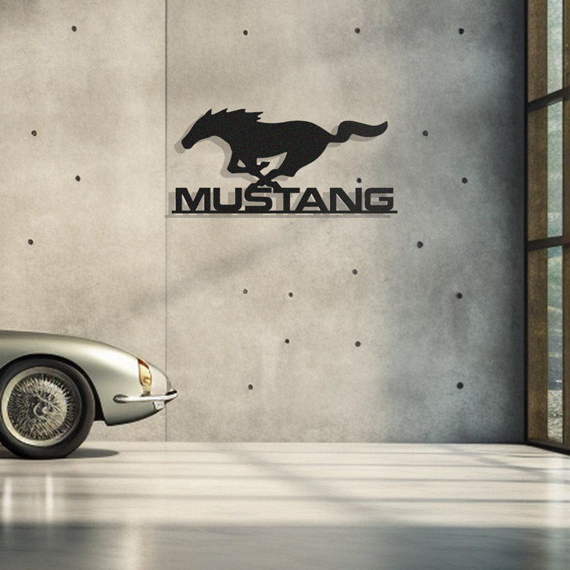 LOGO - MUSTANG - DÉCORATION MURALE EN MÉTAL