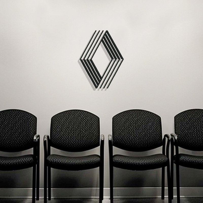 LOGO - RENAULT 1972 - DÉCORATION MURALE EN MÉTAL