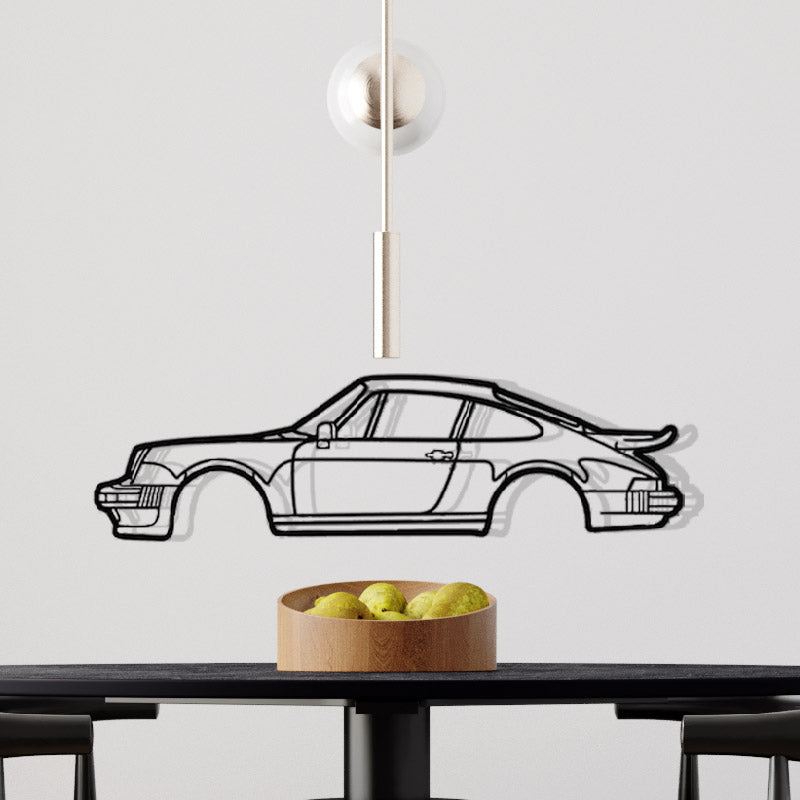 PORSCHE - 911 MOD 930 - DÉCORATION MURALE EN MÉTAL