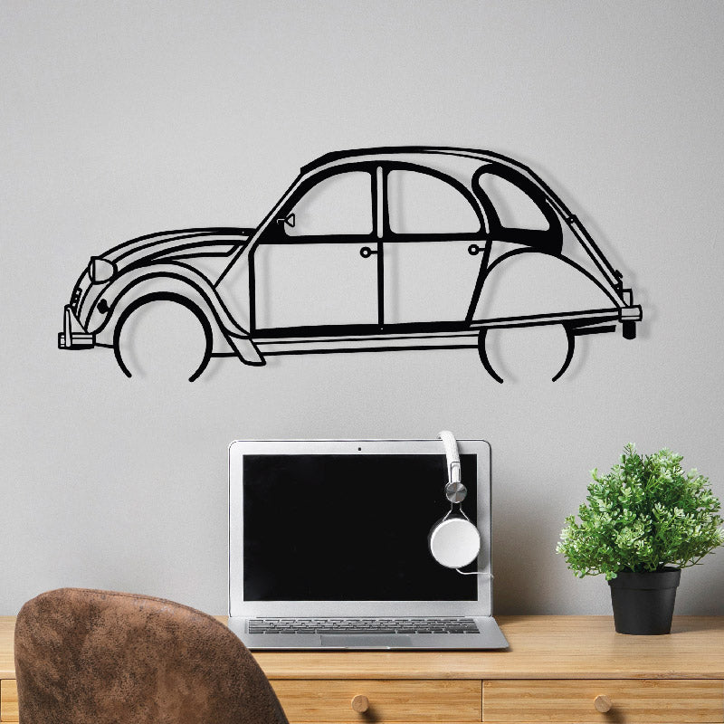 CITROËN - 2CV - DECORAÇÃO DE PAREDE DE METAL