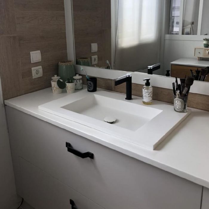 LILIA - LAVABO RECTANGULAR DE EMPOTRAR