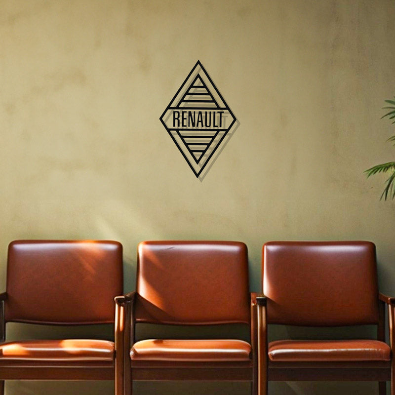 LOGO - RENAULT 1959 - DÉCORATION MURALE EN MÉTAL