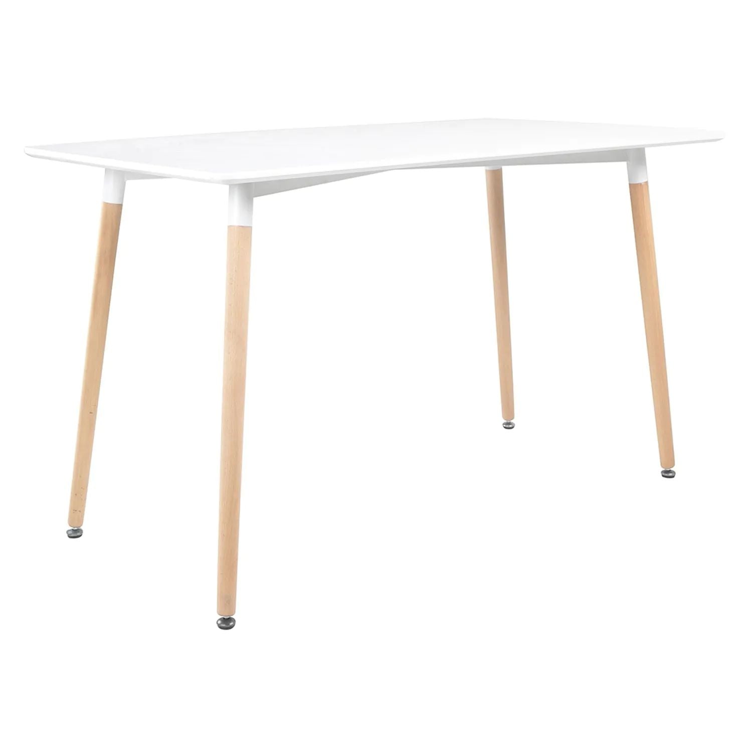 SENJA - Ensemble Table Rectangulaire 120 x 70 CM et 4 Chaises Scandinaves