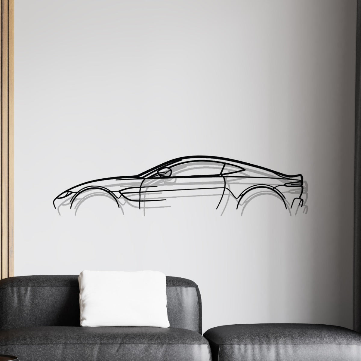 sculpture murale dans un salon