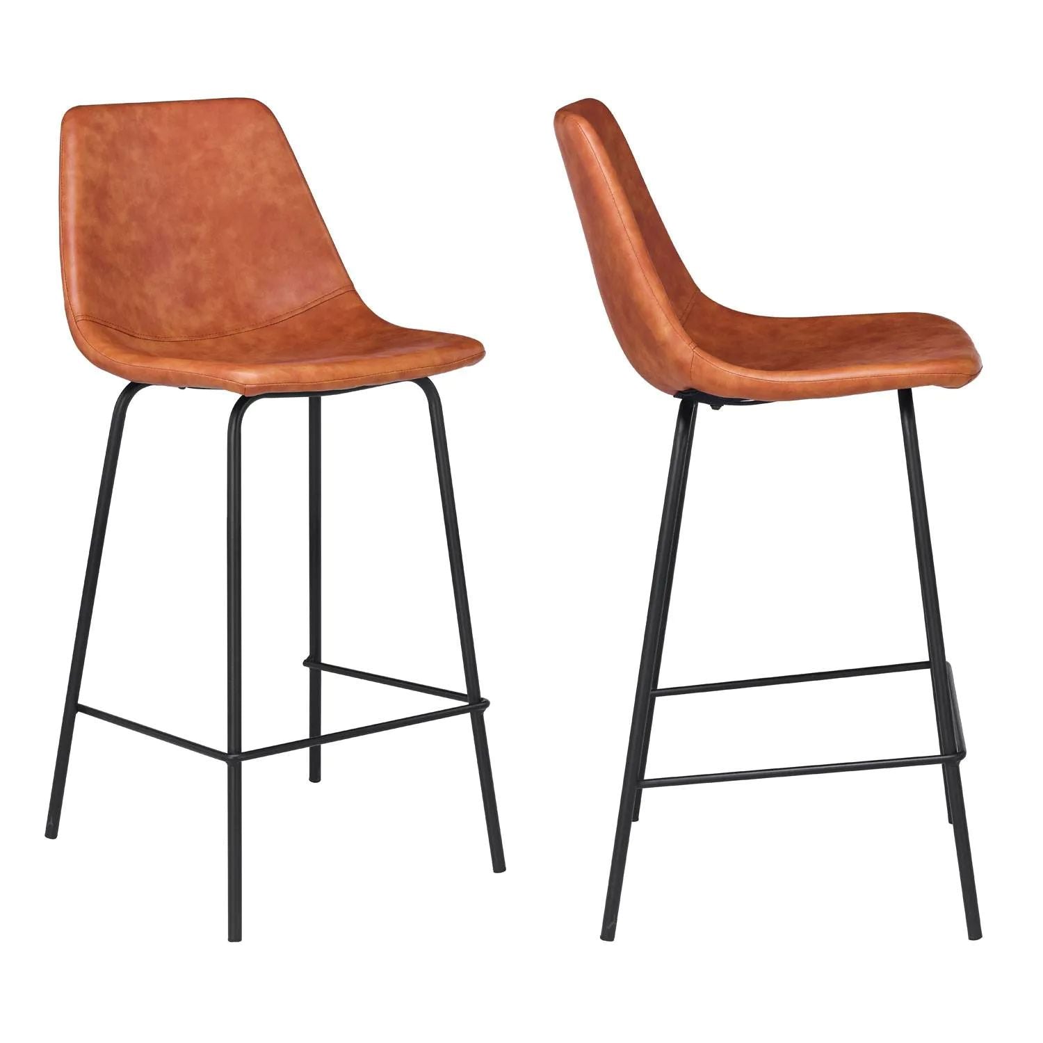 BROOKLYN - Lot de 2 Tabourets de Bar Vintage