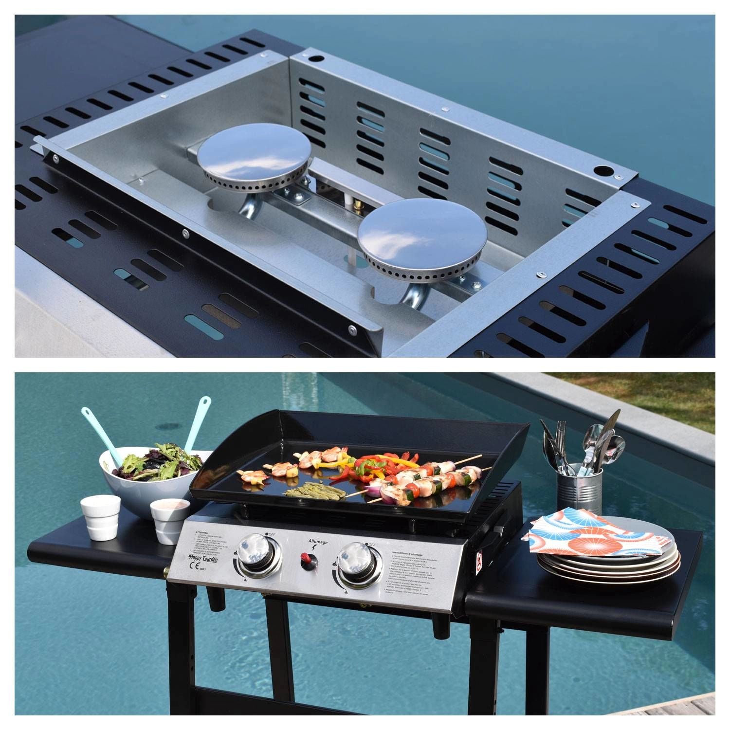 COOKER - Plancha au Gaz II avec Chariot