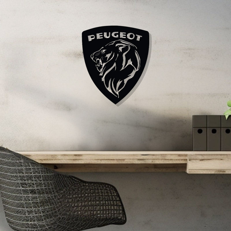 LOGO - PEUGEOT - DÉCORATION MURALE EN MÉTAL