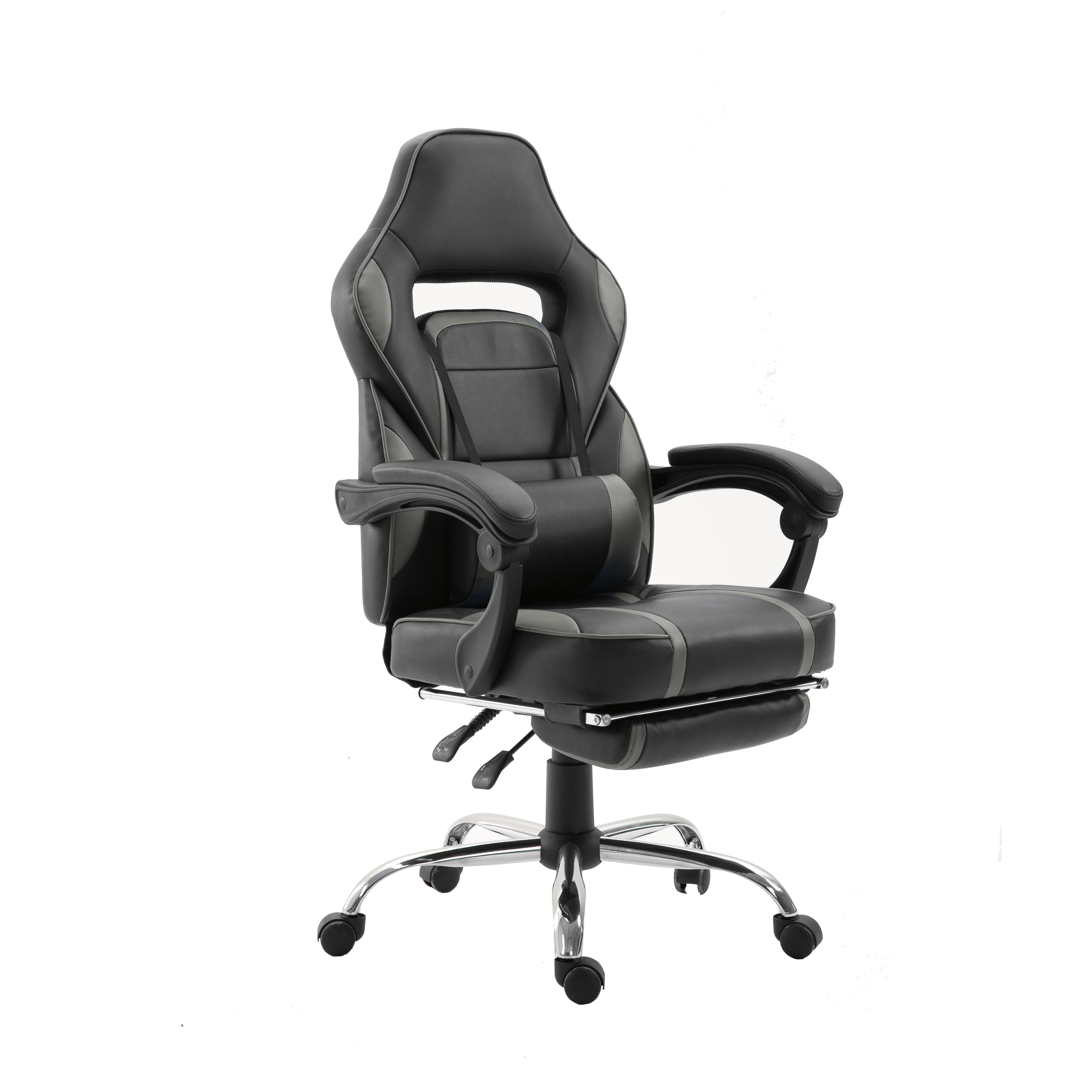 GHOST - Fauteuil de bureau GAMER inclinable avec repose-pieds
