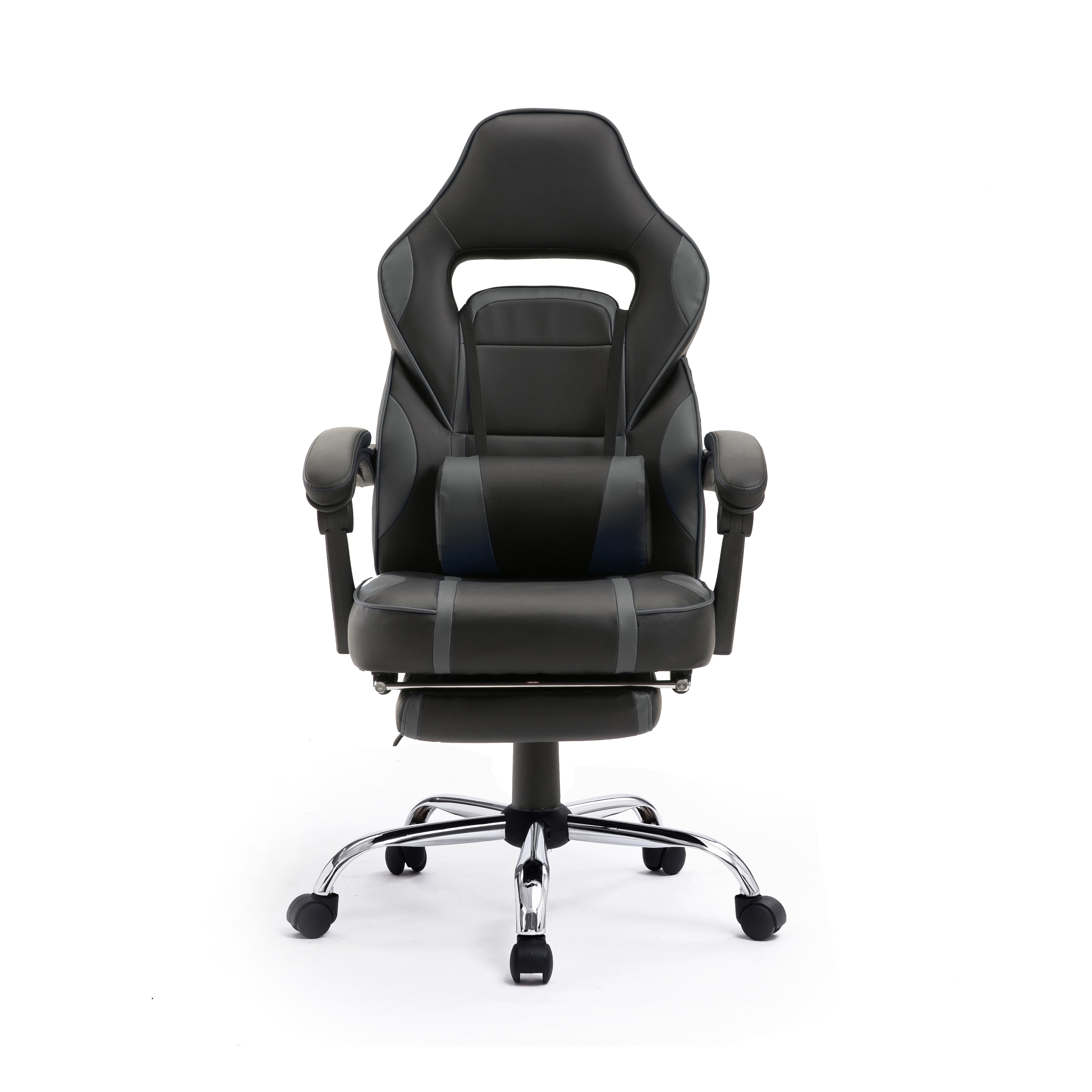 GHOST - Fauteuil de bureau GAMER inclinable avec repose-pieds