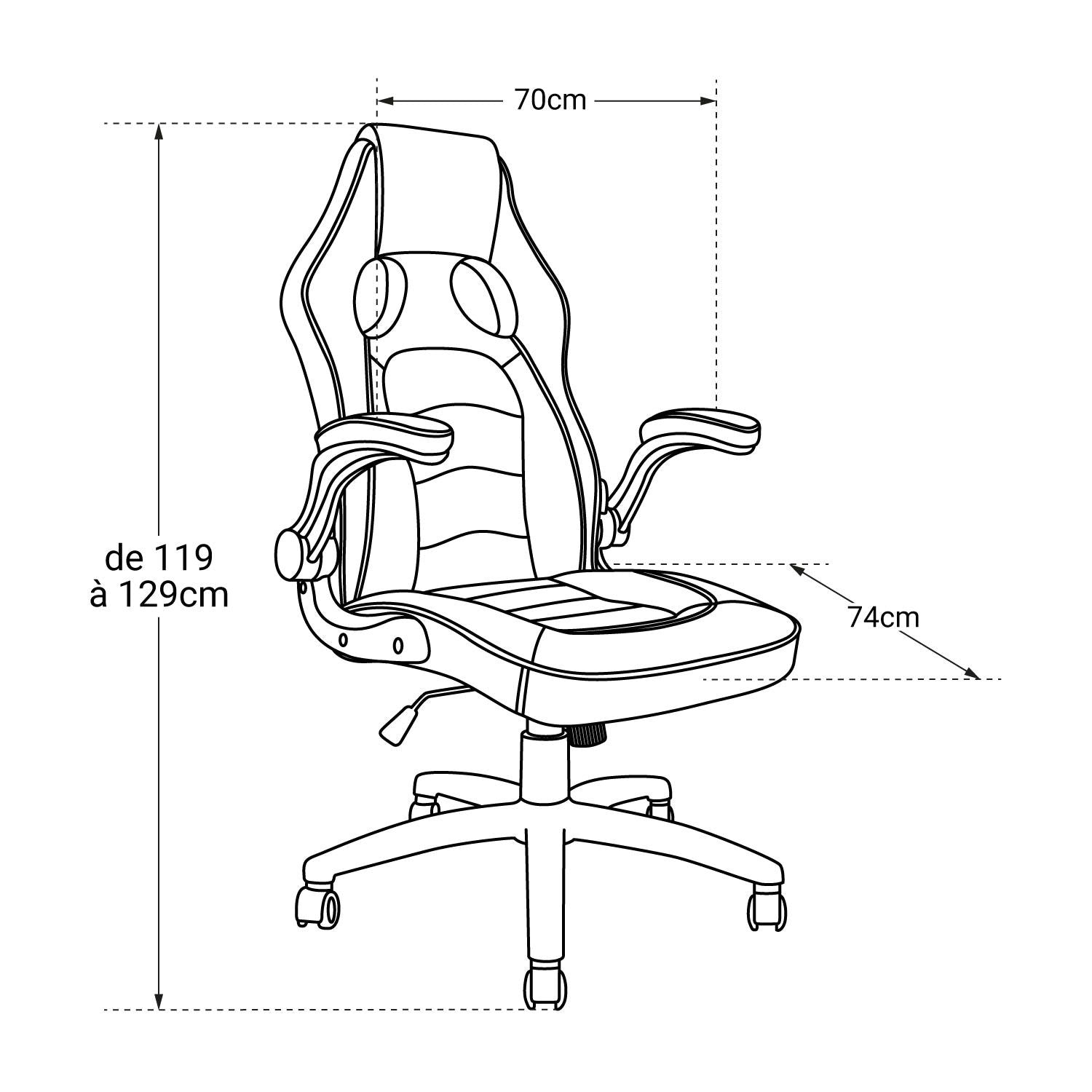 GHOST - Cadeira de escritório ergonômica GAMER