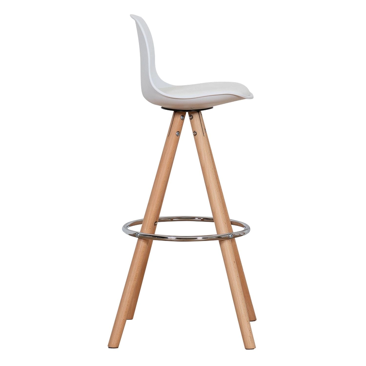 SENJA - Lot de 2 Tabourets de Bar Pieds Triangulaires