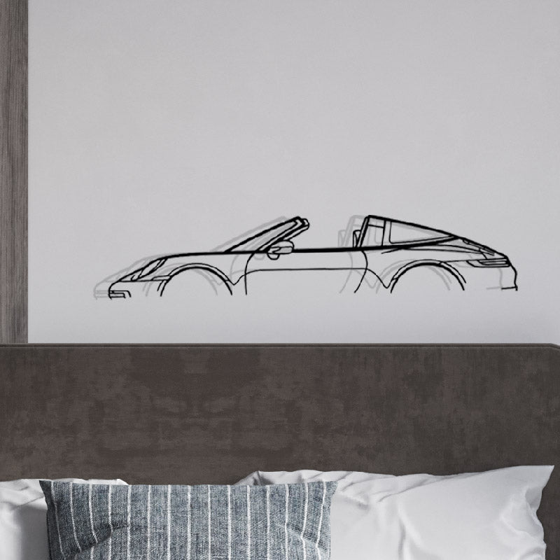 PORSCHE - 911 TARGA MOD 992 - METAL PAREDE DECORAÇÃO