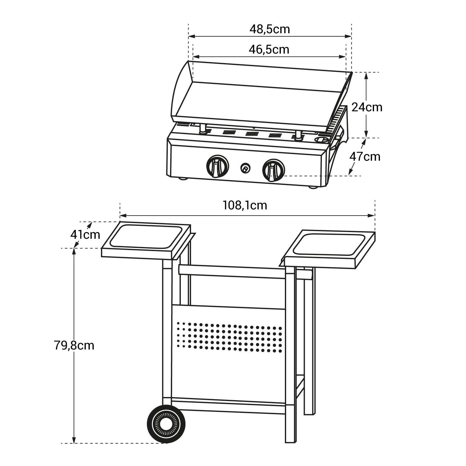 COOKER - Plancha au Gaz II avec Chariot