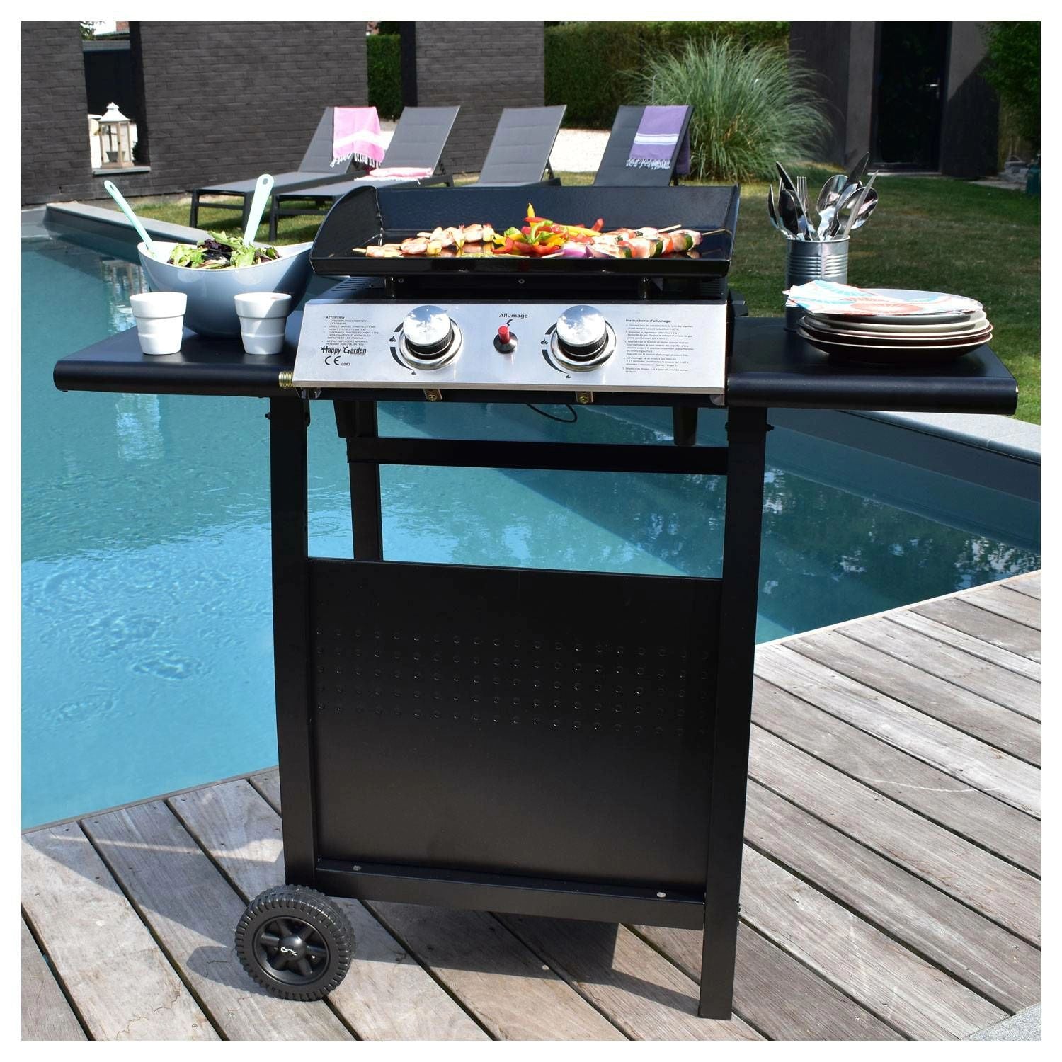 COOKER - Plancha au Gaz II avec Chariot