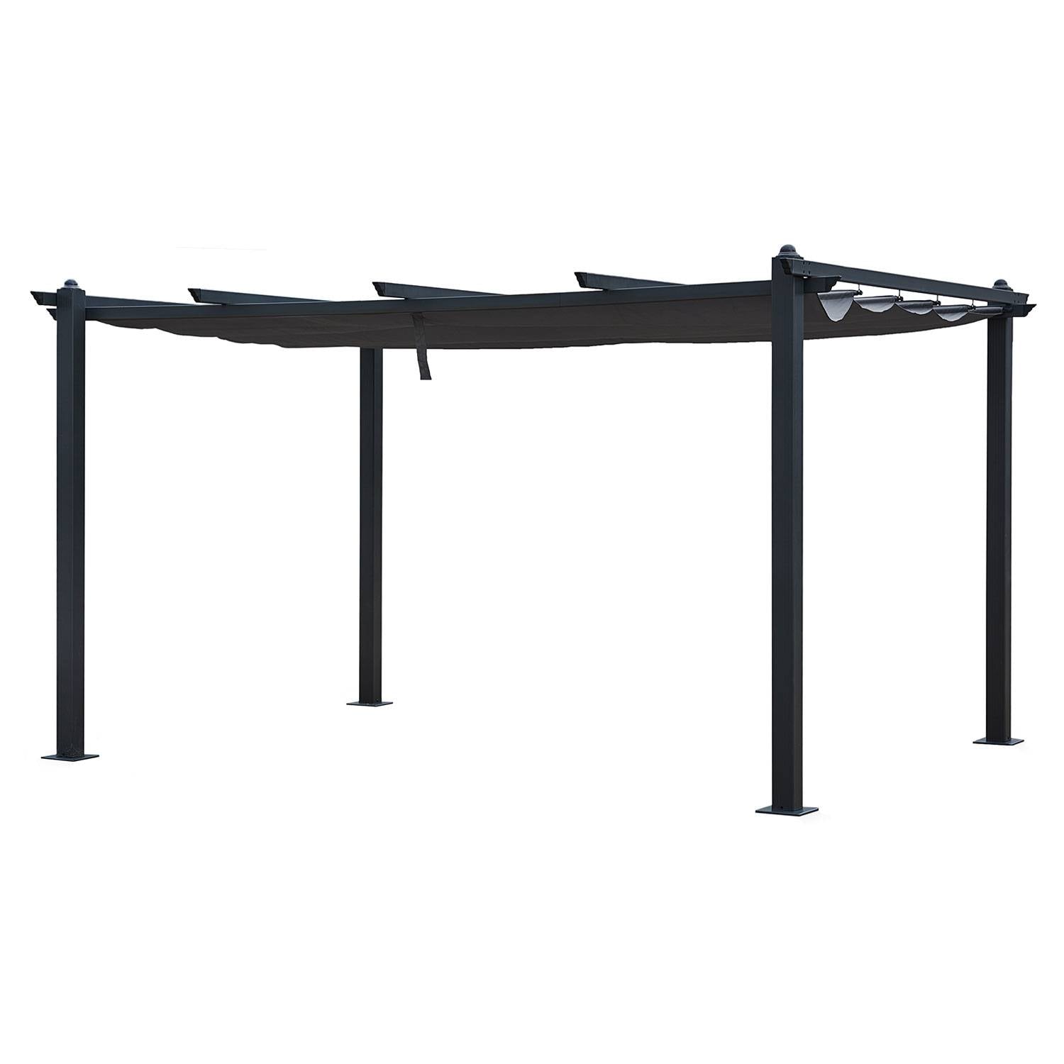 LEGZIRA - Pergola Aluminium et Acier Grise