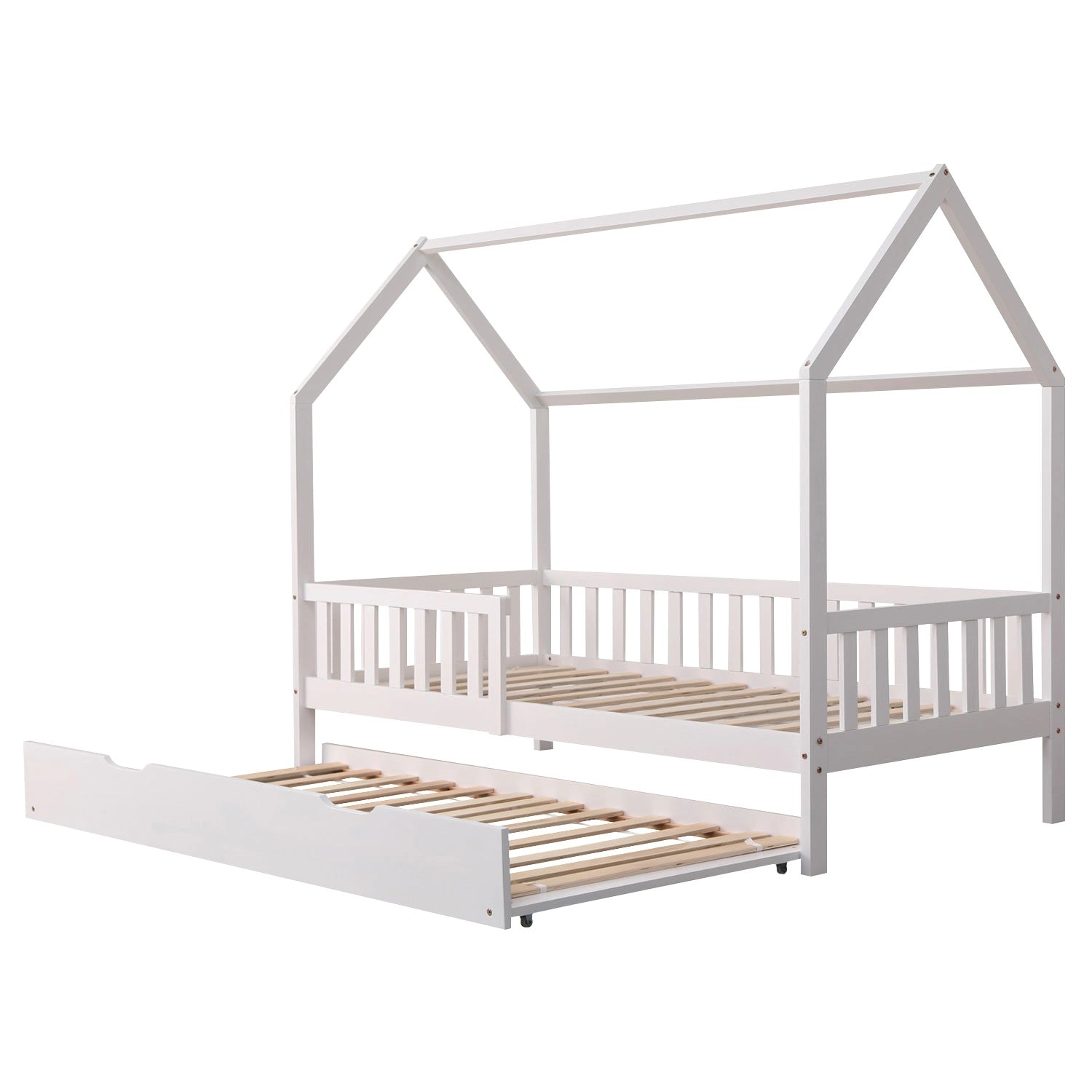 ONEIROI - LIT MAISON ENFANT AVEC TÊTE DE LIT ET CONTOUR EN BOIS