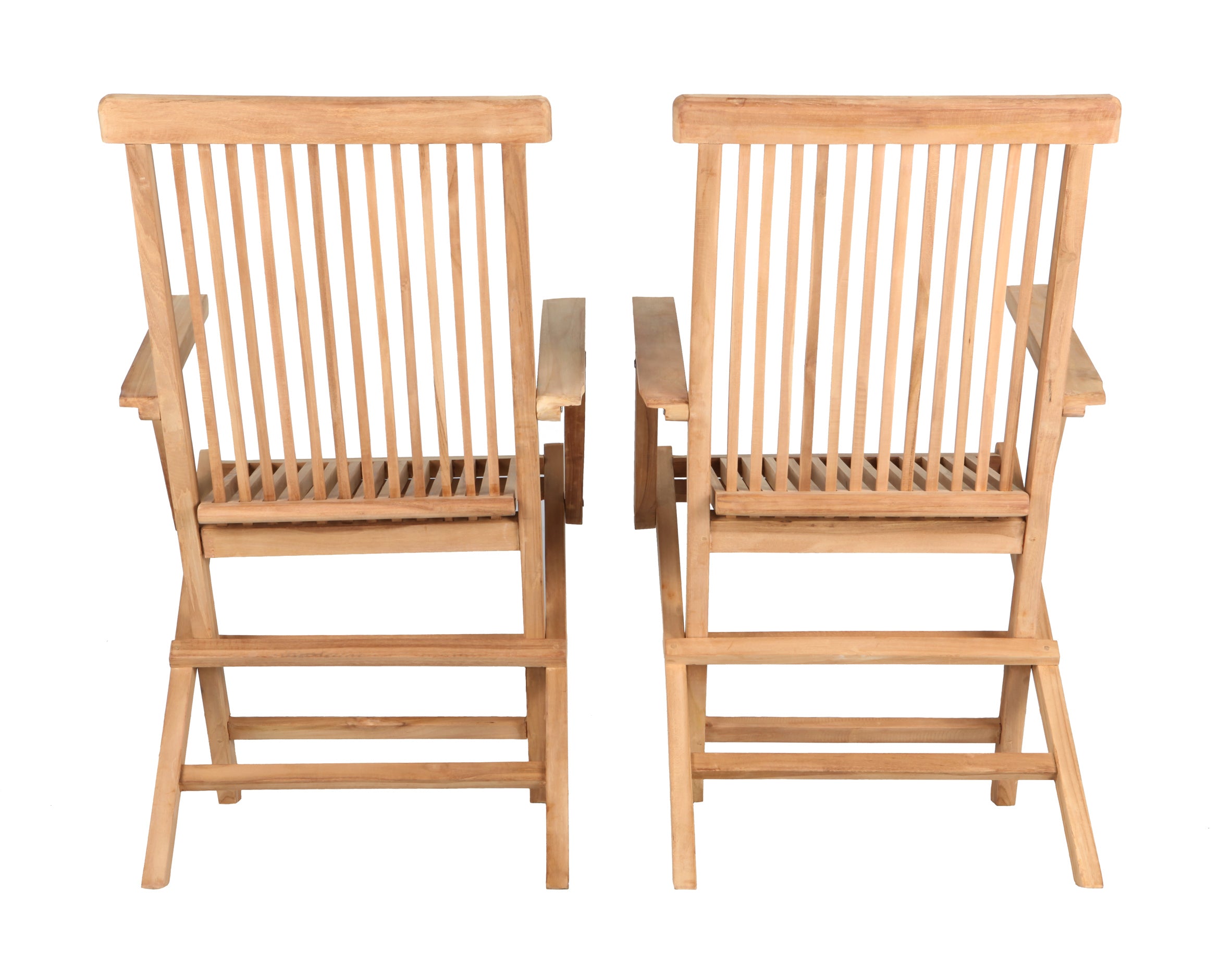 SALENTO - Ensemble de Chaises Pliantes avec Accoudoirs en Teck