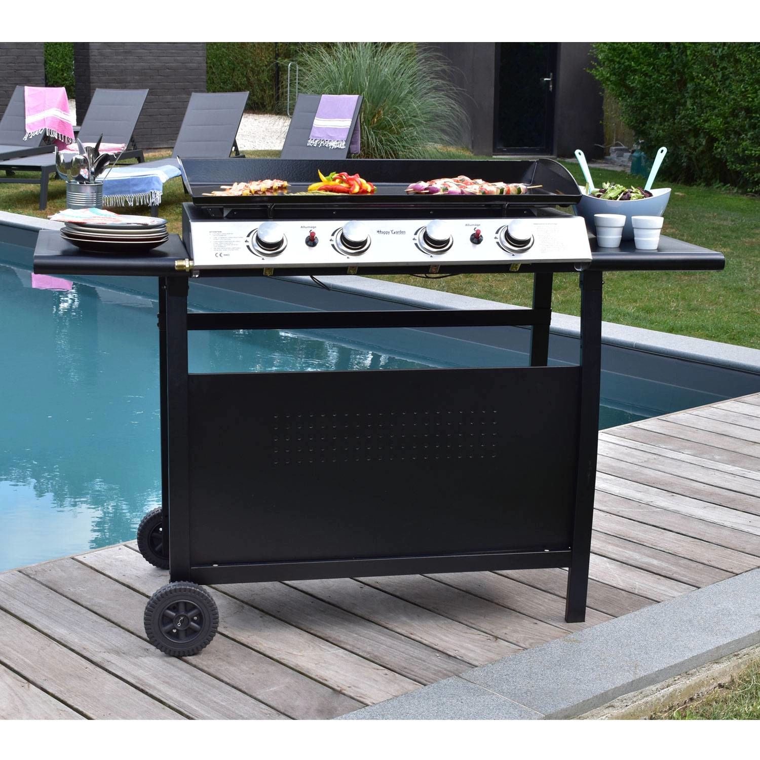 COOKER - Plancha au Gaz II avec Chariot