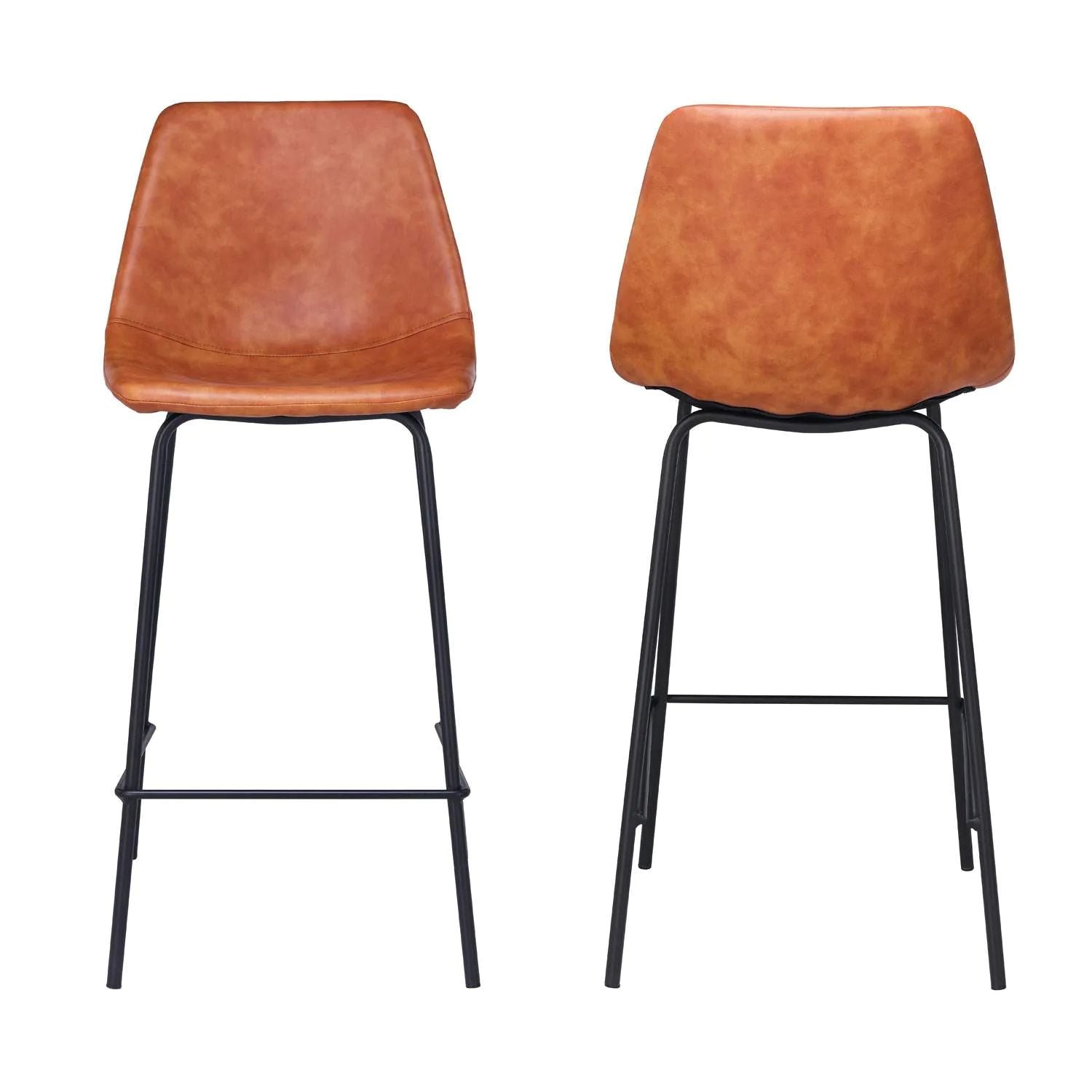 BROOKLYN - Lot de 2 Tabourets de Bar Vintage