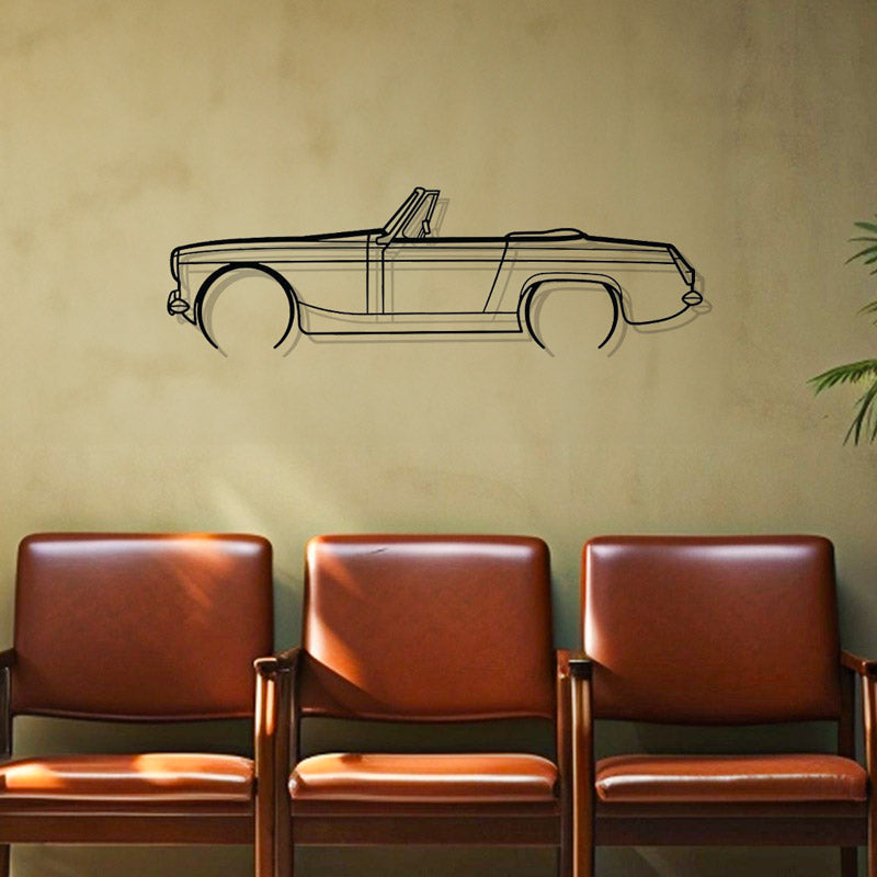 SILHOUETTE DE VOITURE - MG MIDGET détaillée - 1966