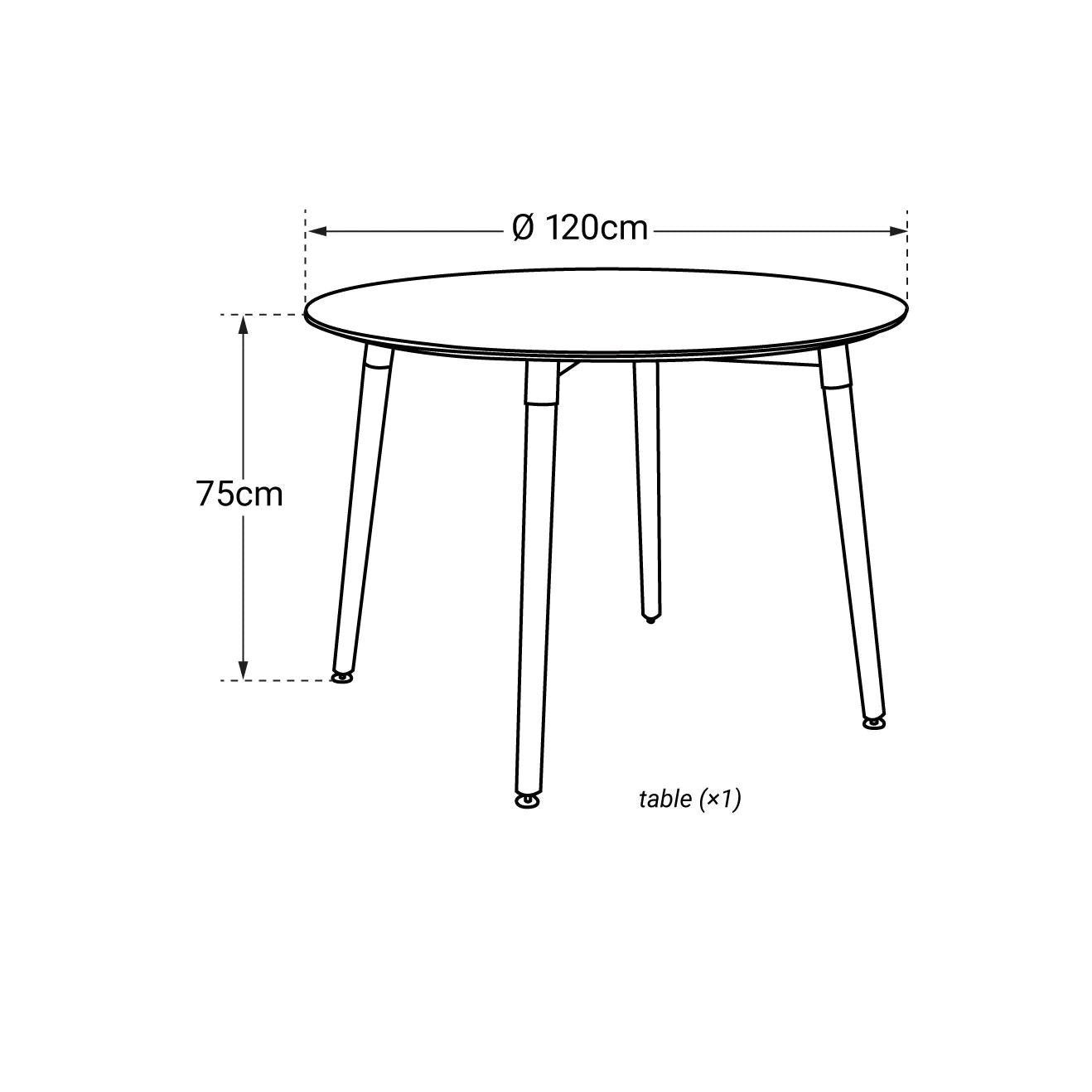 SENJA - Table Ronde 120 CM