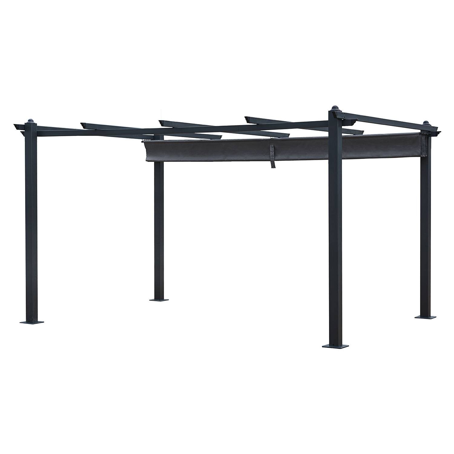 LEGZIRA - Pergola Aluminium et Acier Grise