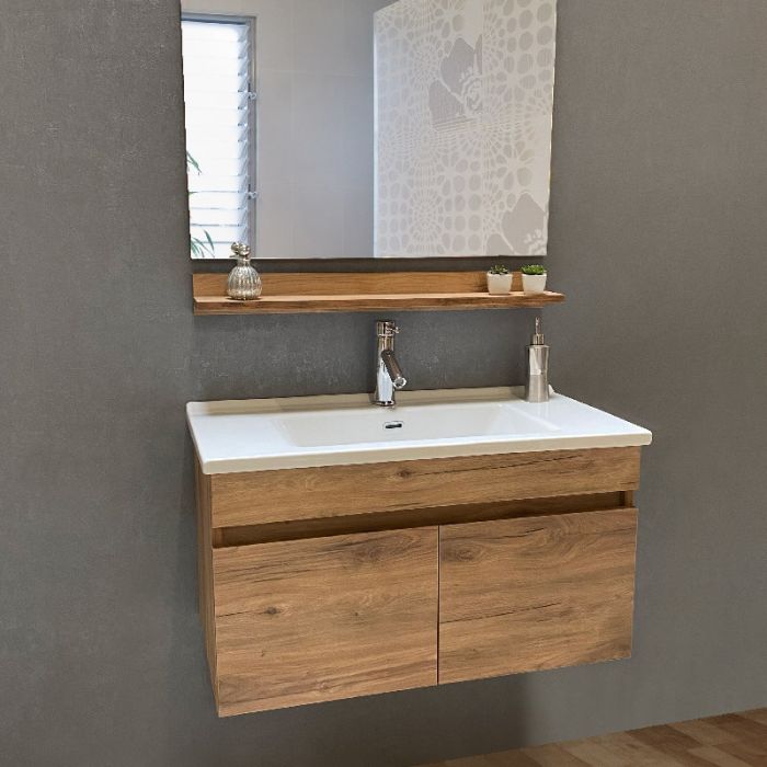 Colección Toha - Conjunto de mueble con espejo y encimera - Basco Bath