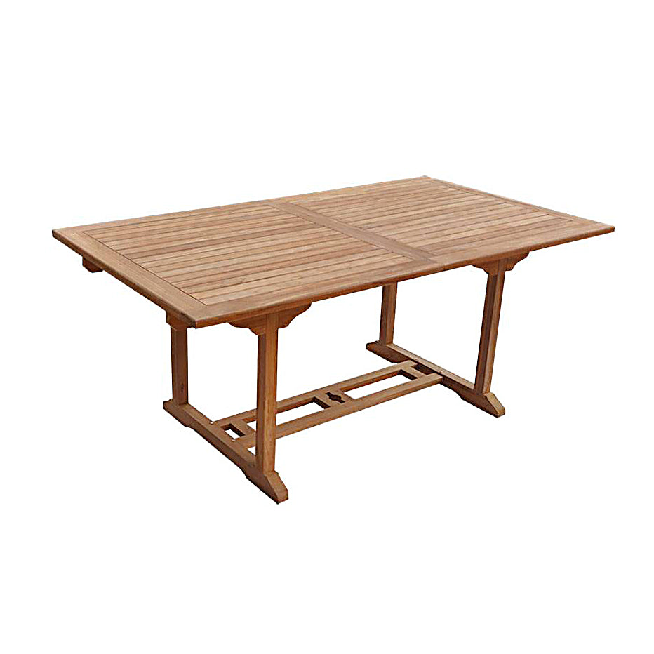 SALENTO - Table de Jardin Rectangulaire Extensible en Teck