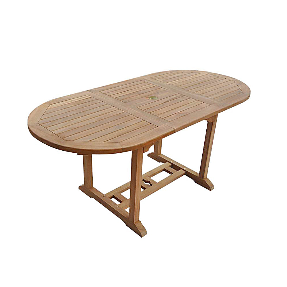 SALENTO - Table de Jardin Ovale Extensible en Teck