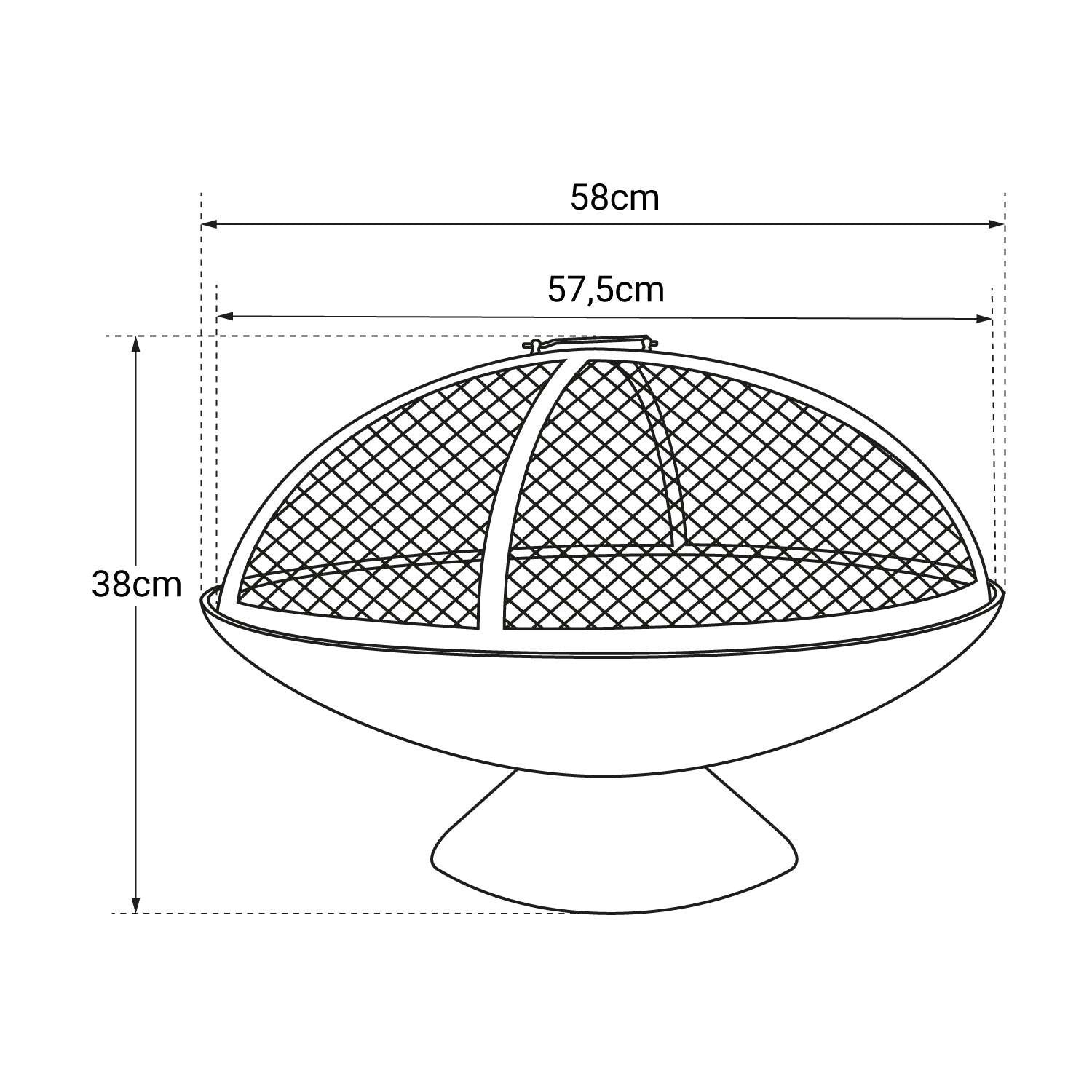 STROMBOLI - Brasero en Fonte avec Cloche de Protection
