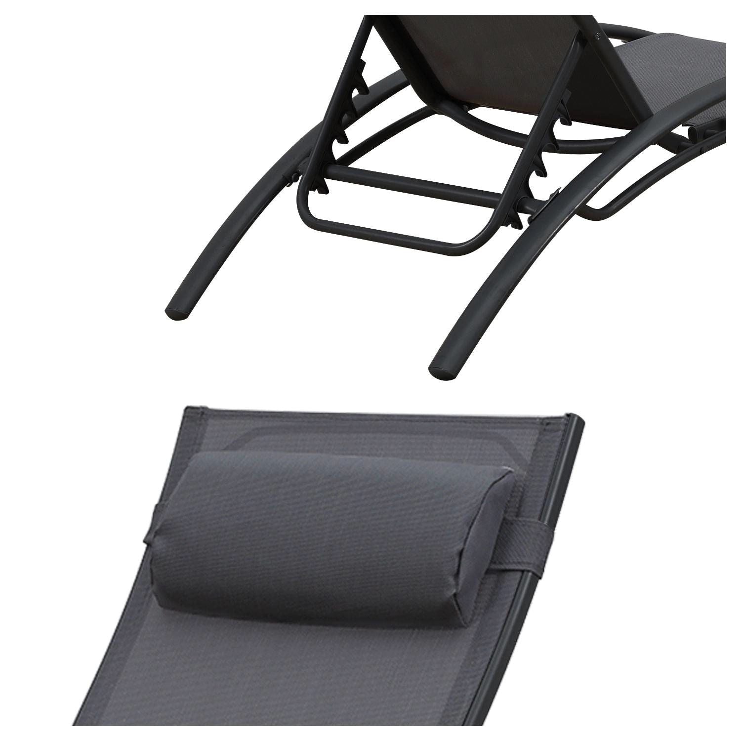 BAISAO - Bain de Soleil Courbé Textilène Aluminium