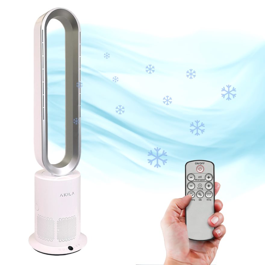IRUKA - 3 em 1 - Ventilador, Purificador de ar, Ionizador