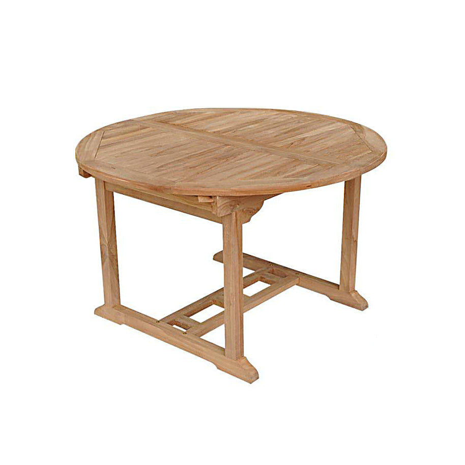 SALENTO - Table de Jardin Ronde Extensible en Teck