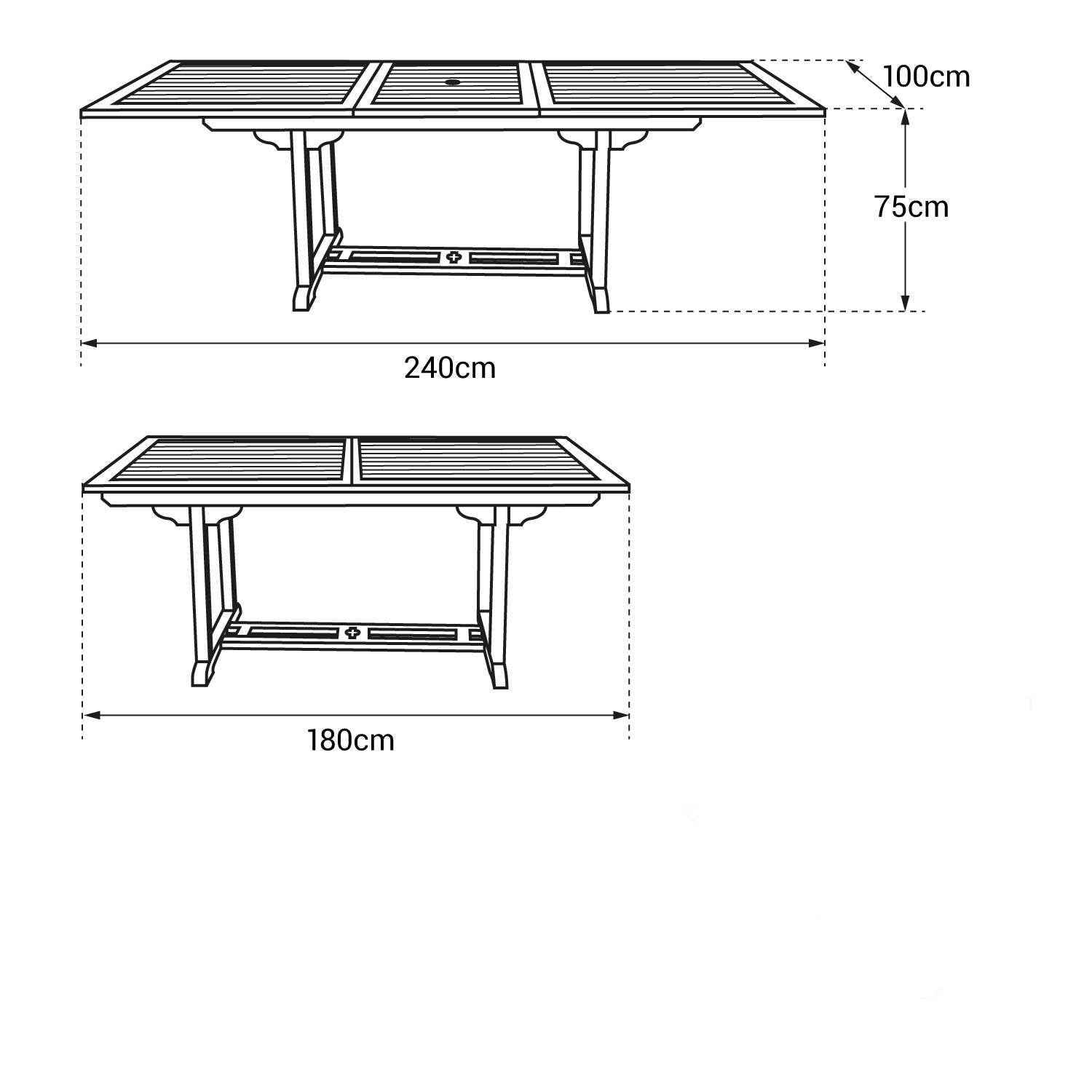 SALENTO - Mesa retangular extensível de teca para jardim