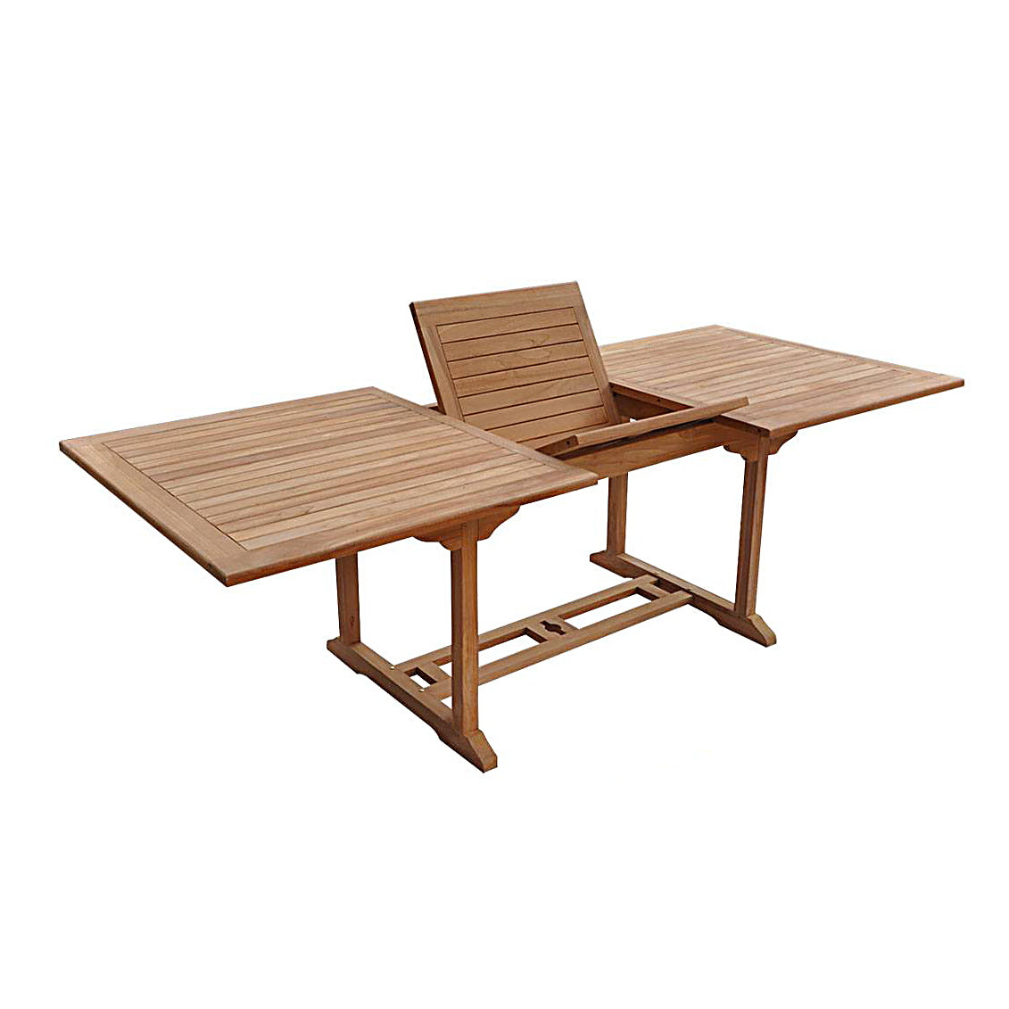 SALENTO - Table de Jardin Rectangulaire Extensible en Teck