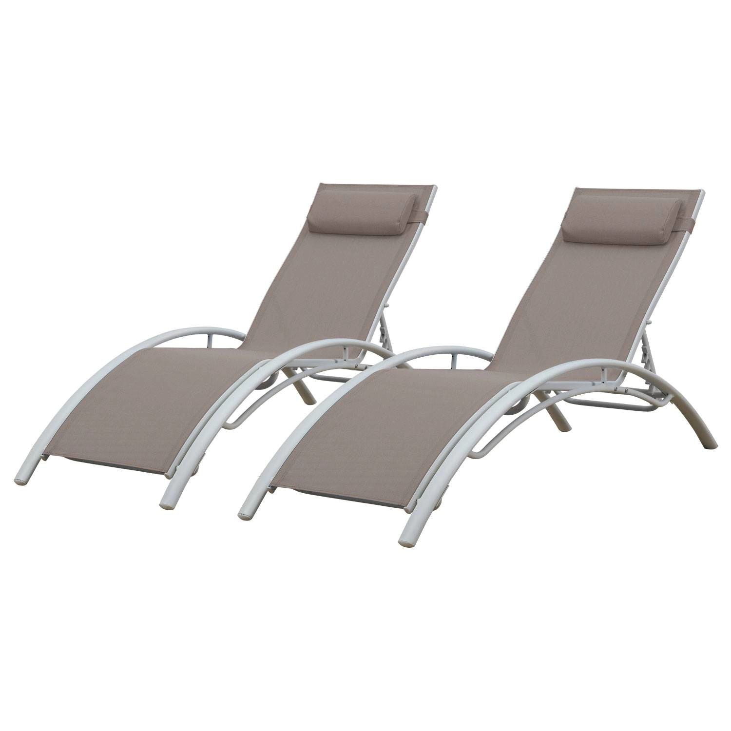 BAISAO - Bain de Soleil Courbé Textilène Aluminium