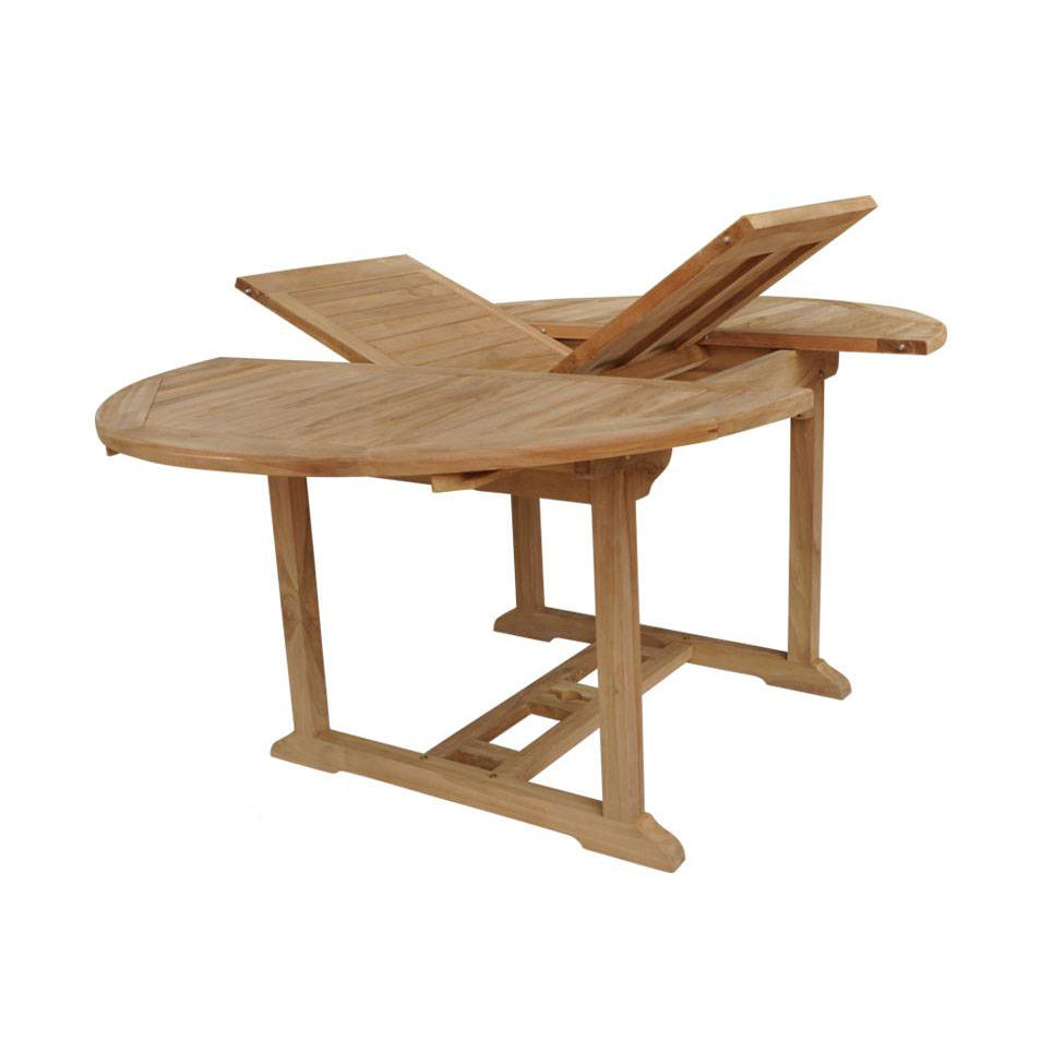 SALENTO - Table de Jardin Ronde Extensible en Teck