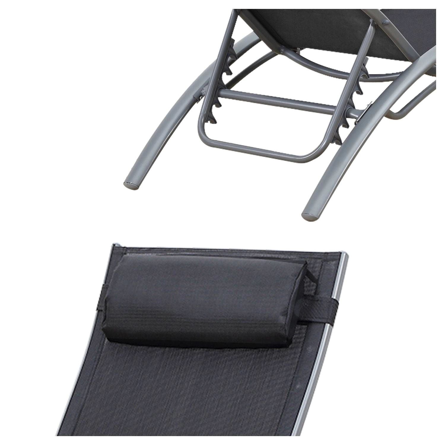 BAISAO - Bain de Soleil Courbé Textilène Aluminium