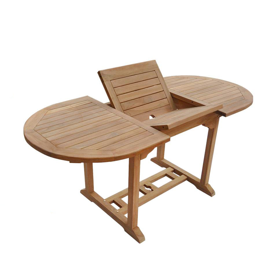 SALENTO - Table de Jardin Ovale Extensible en Teck