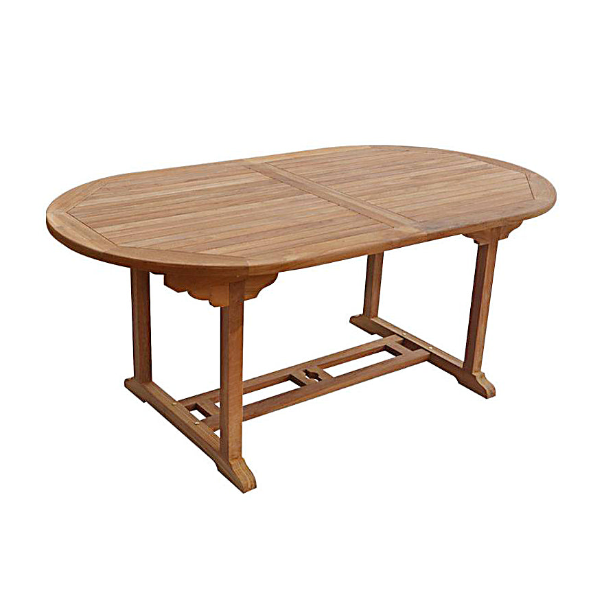 SALENTO - Table de Jardin Ovale Extensible en Teck