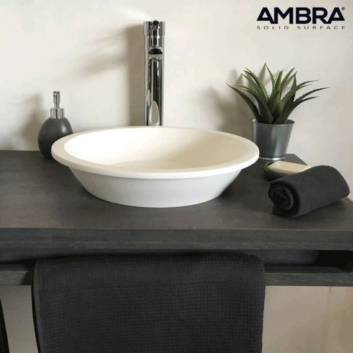 Collection Bloom - Vasque à poser en solid surface - AMBRA