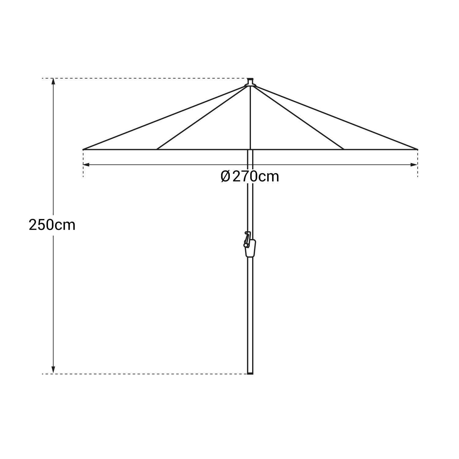 HAPUNA - Parasol droit- 2M7
