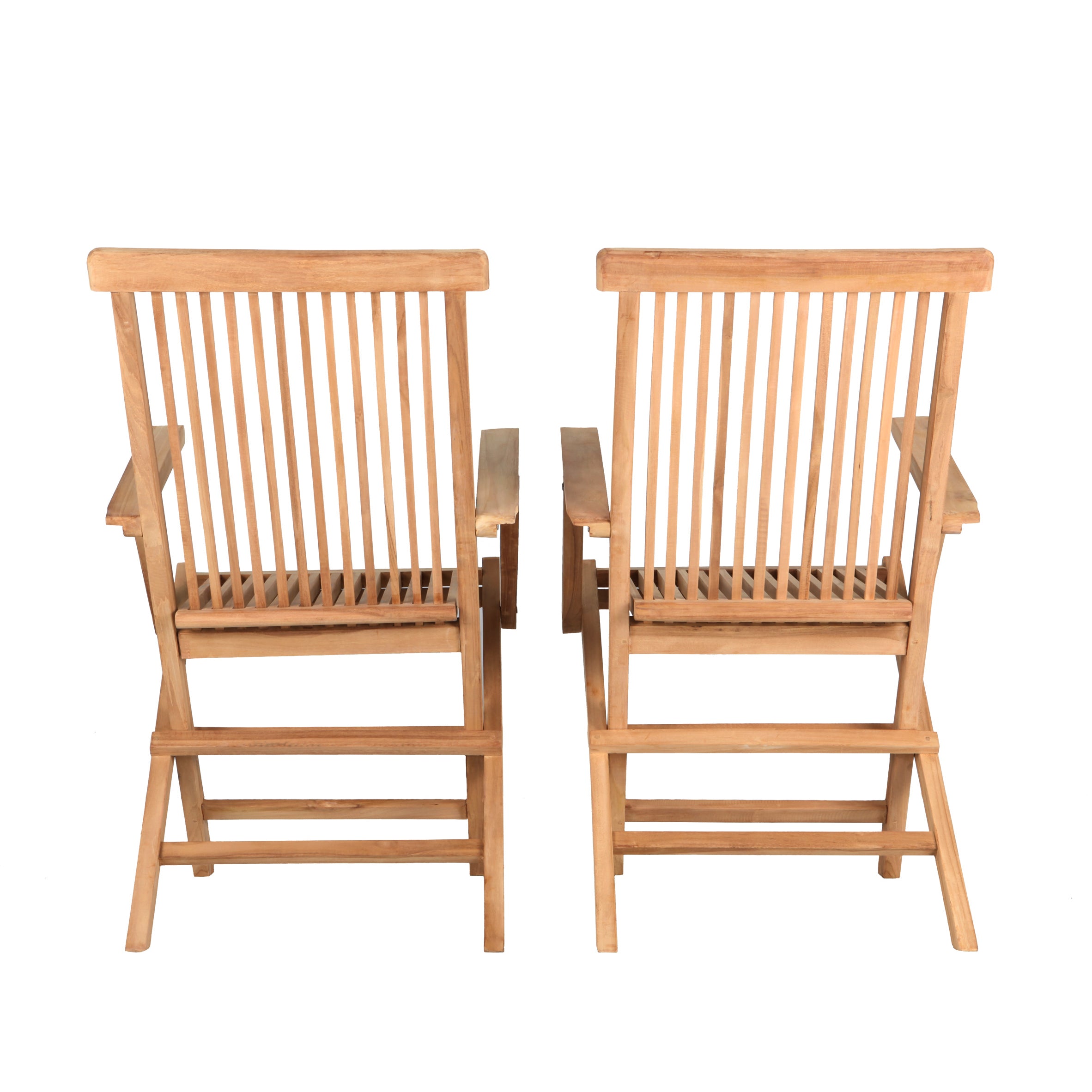 SALENTO - Ensemble de Chaises Pliantes avec Accoudoirs en Teck