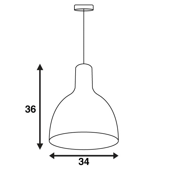 FIREFLY - Candeeiro suspenso cónico para interior